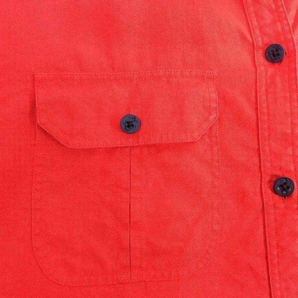 4/$25 RALPH LAUREN Nautical Red Button Down Linen Roll Tab Sleeve Shirt Women M - Picture 6 of 13